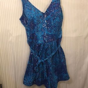 Vintage one piece with shorts and tie